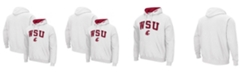 Colosseum Men's White Washington State Cougars Arch and Logo 3.0 Pullover Hoodie